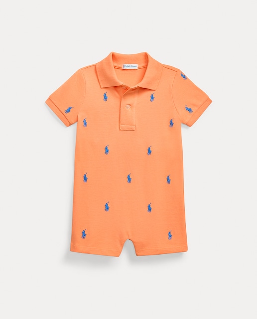 Imagen 0 de Pelele de bebé niño de algodón con cuello polo