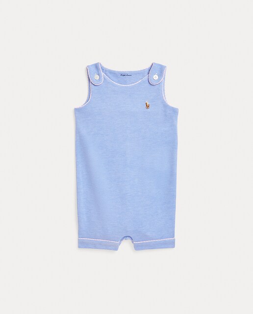 Imagen 0 de Pelele de bebé niño de algodón con caballo bordado