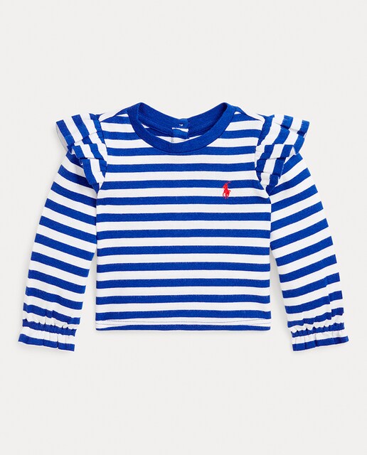 Imagen 0 de Camiseta de bebé niña de manga larga con volantes
