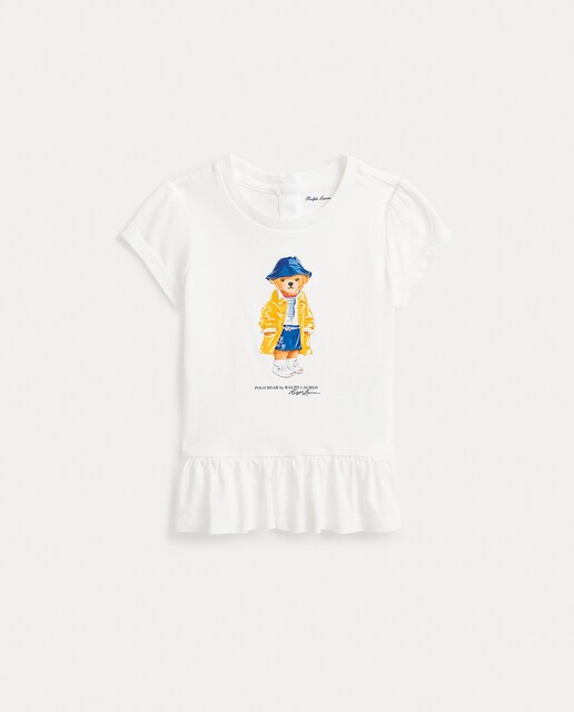 Imagen 0 de Camiseta de bebé niña de algodón con Polo Bear