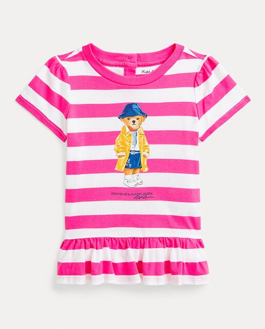 Imagen 0 de Camiseta de bebé niña de algodón con Polo Bear