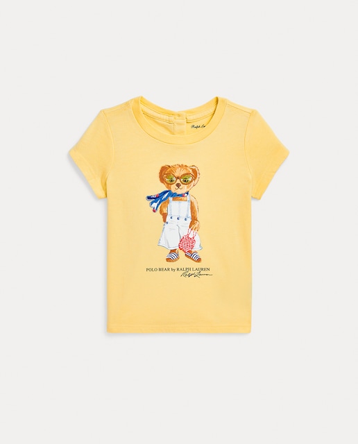 Imagen 0 de Camiseta de bebé niña de algodón con Polo Bear