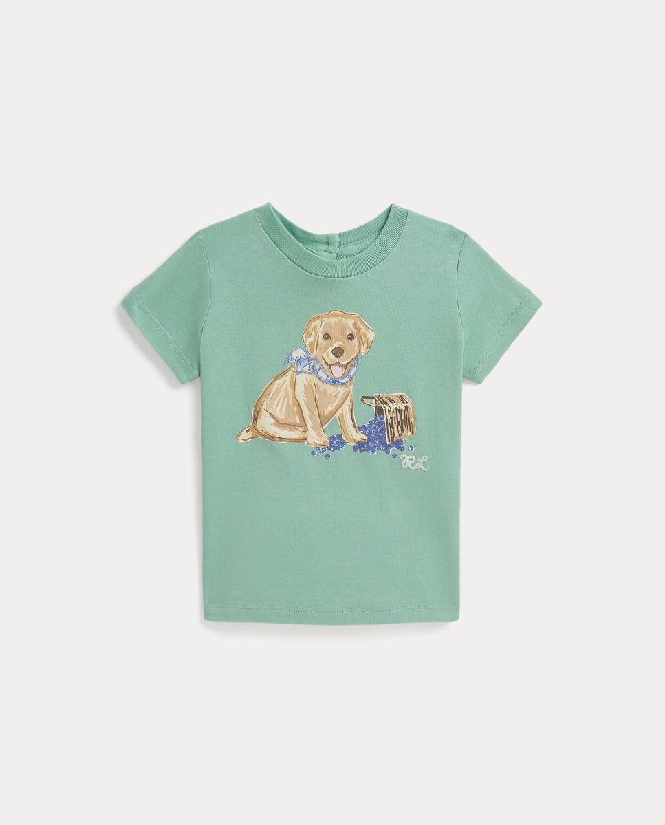 Imagen 0 de Camiseta de bebé niña de algodón con perro
