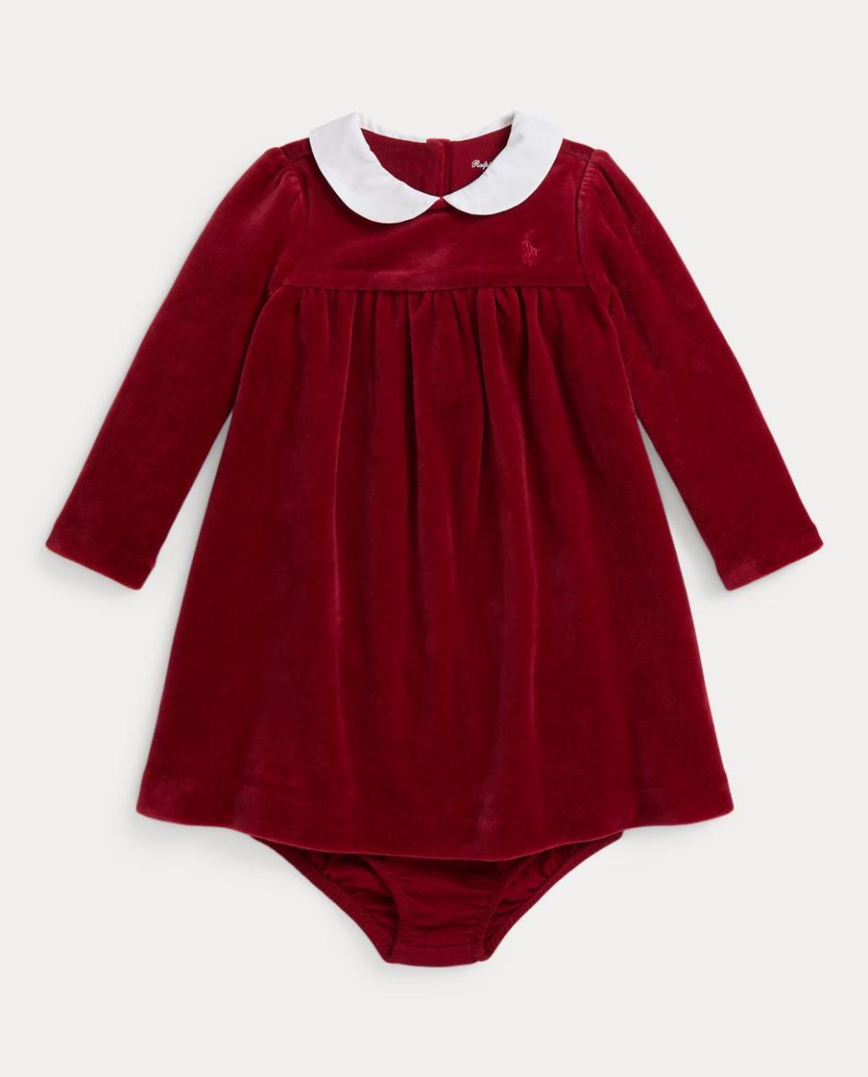 Imagen 0 de Vestido de bebé niña de algodón de manga larga