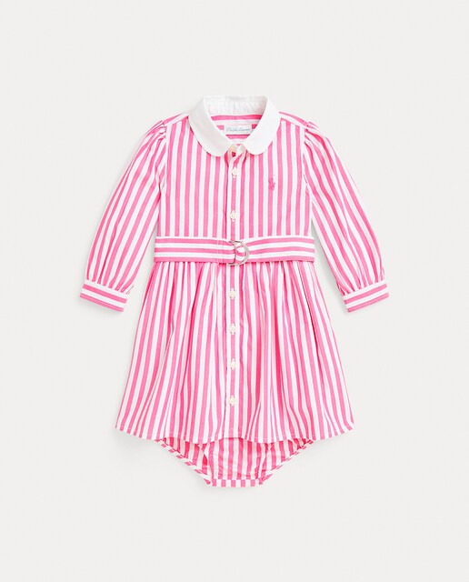 Imagen 0 de Vestido de bebé niña de algodón de manga larga