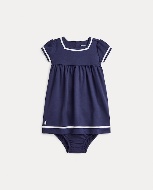 Imagen 0 de Vestido de bebé niña náutico de manga corta