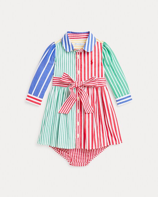 Imagen 0 de Vestido de bebé niña de algodón con cinturón