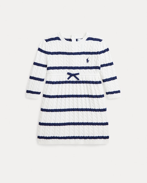 Imagen 0 de Vestido de bebé niña de algodón de manga larga