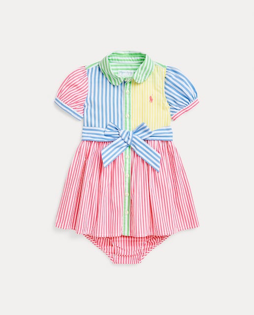 Imagen 0 de Vestido de bebé niña de algodón con manga corta