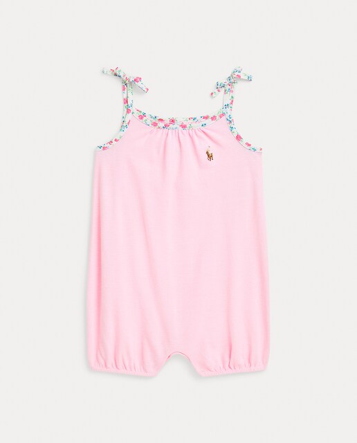 Imagen 0 de Peto de bebé niña de algodón con caballo bordado