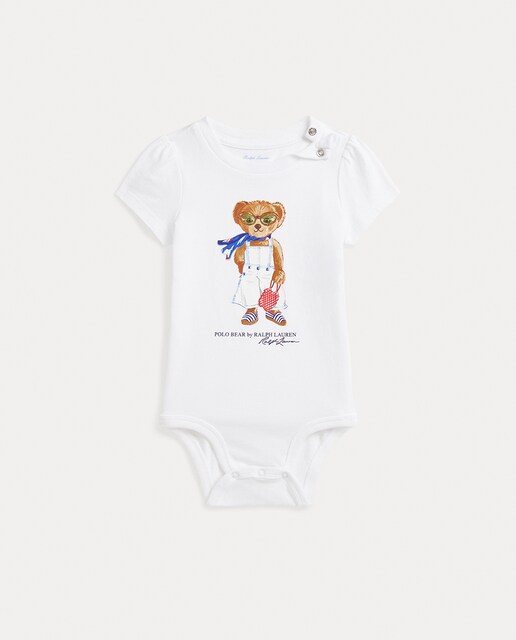 Imagen 0 de Body de bebé niña en algodón con Polo Bear
