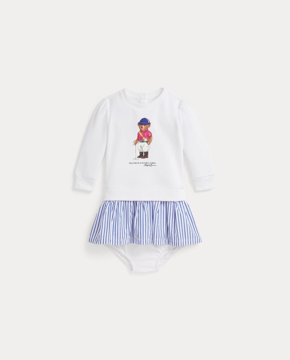 Imagen 0 de Vestido de bebé niña de felpa con Polo Bear y pololo