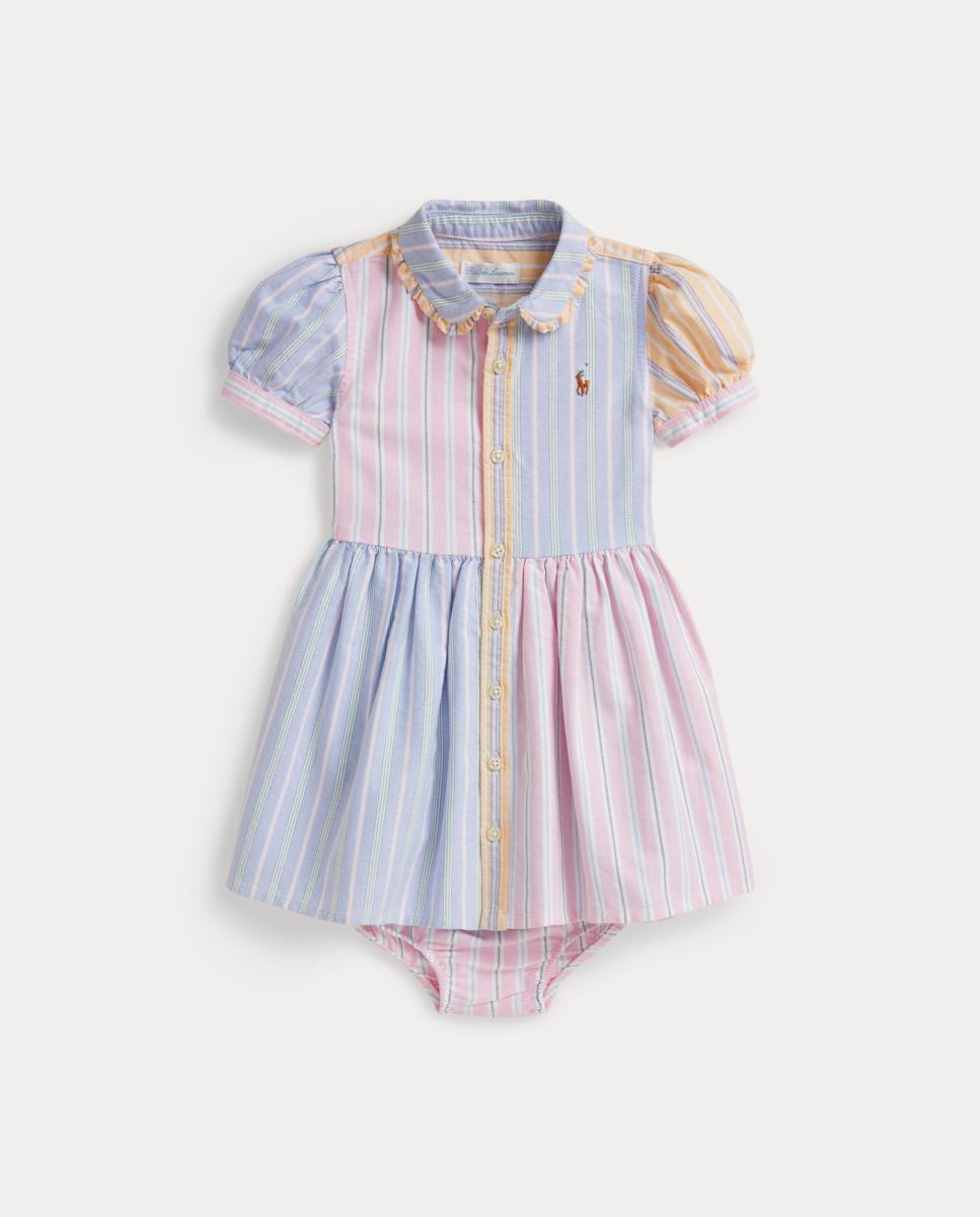 Imagen 0 de Vestido de bebé niña Oxford de piqué estampado