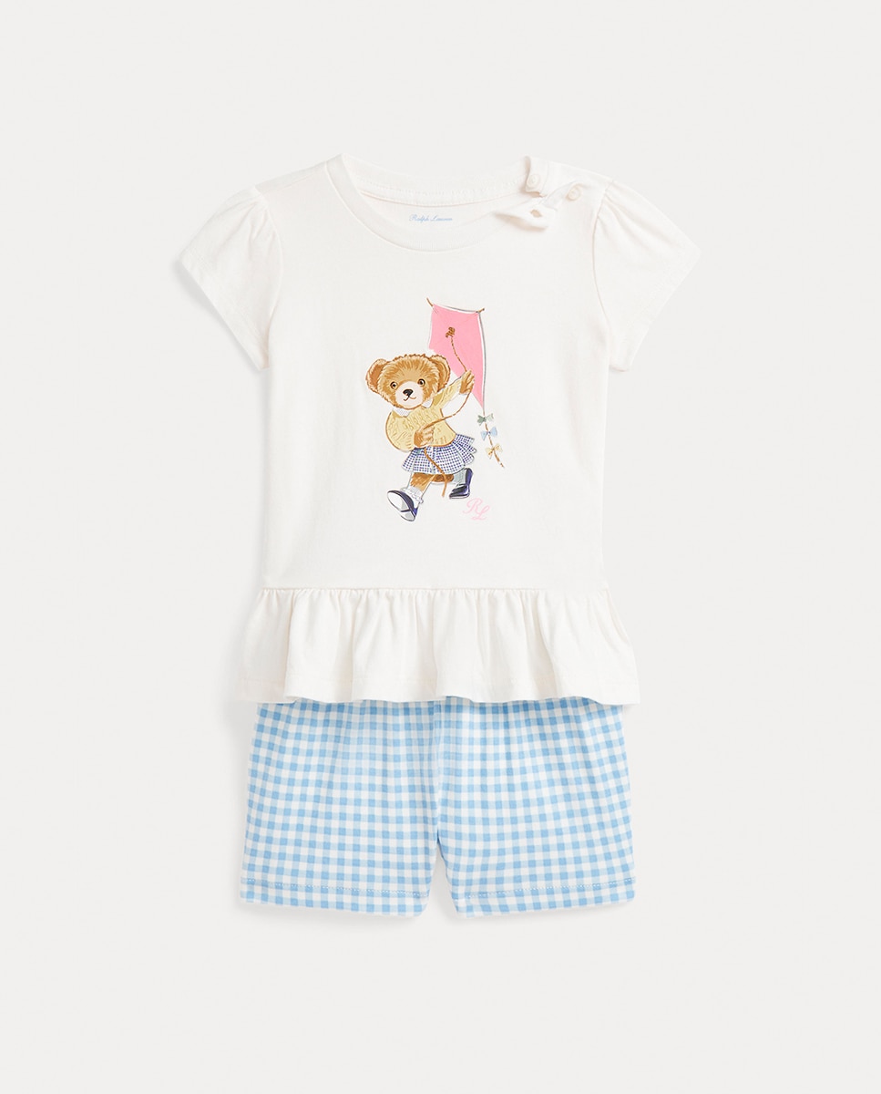 Imagen 0 de Conjunto de bebé niña de algodón con Polo Bear