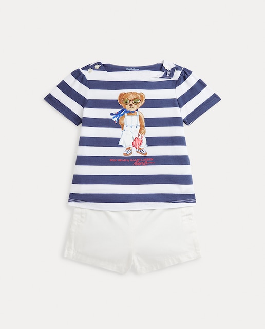 Imagen 0 de Conjunto de bebé niña de algodón con Polo Bear