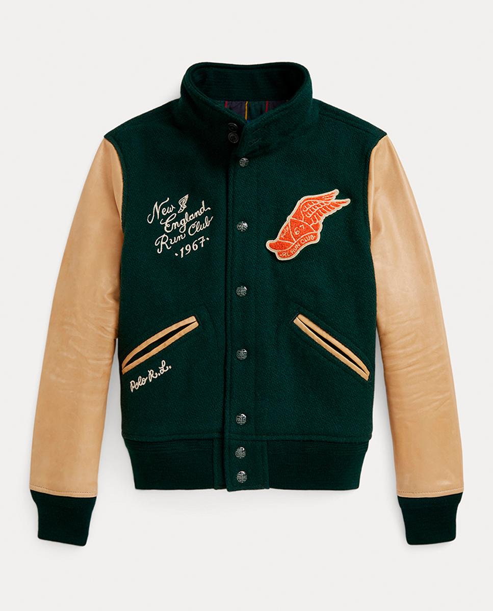 Imagen 0 de Chaqueta de niño estilo bomber con mangas de cuero