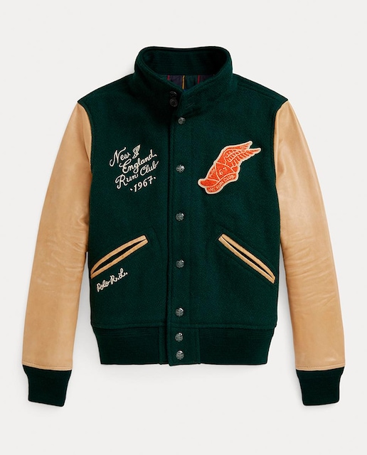 Imagen 0 de Chaqueta de niño estilo bomber con mangas de cuero