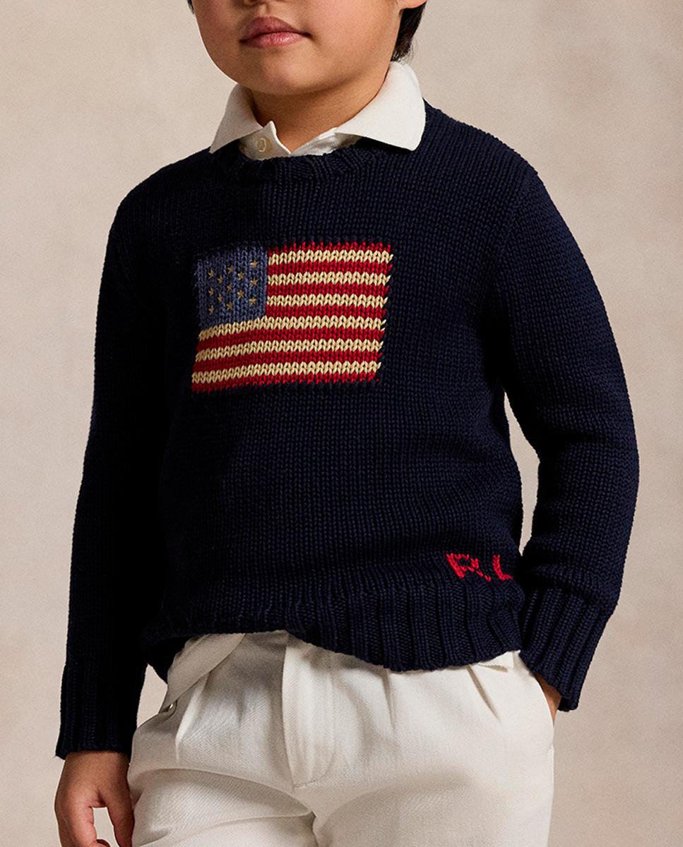 Imagen 0 de Jersey de niño de algodón en azul marino