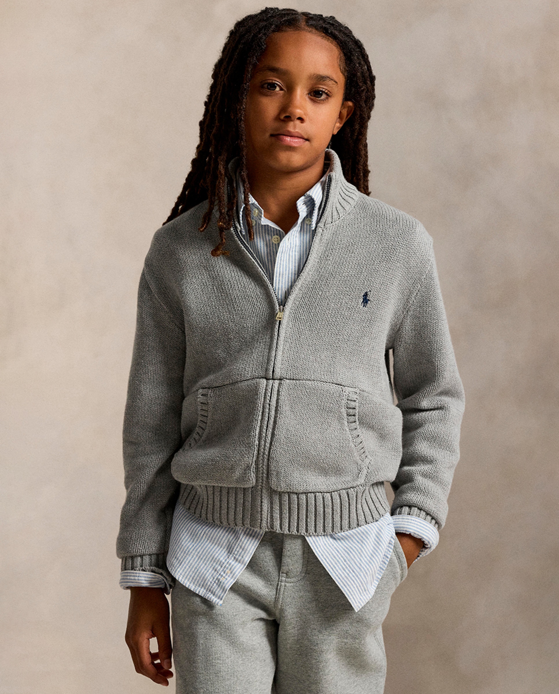 Imagen 0 de Chaqueta de niño de algodón con cremallera completa