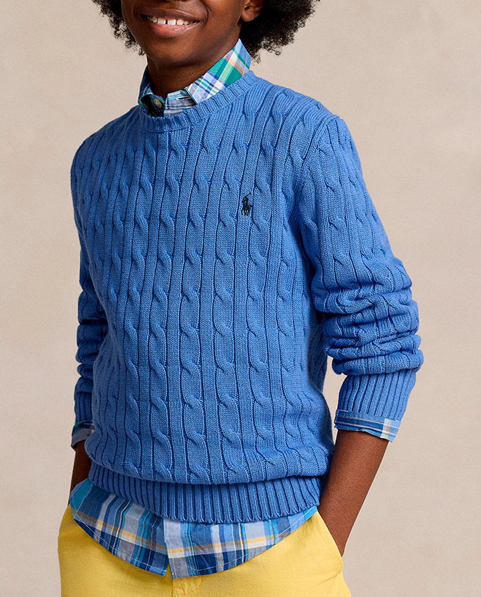 Imagen 0 de Jersey de niño de algodón en azul