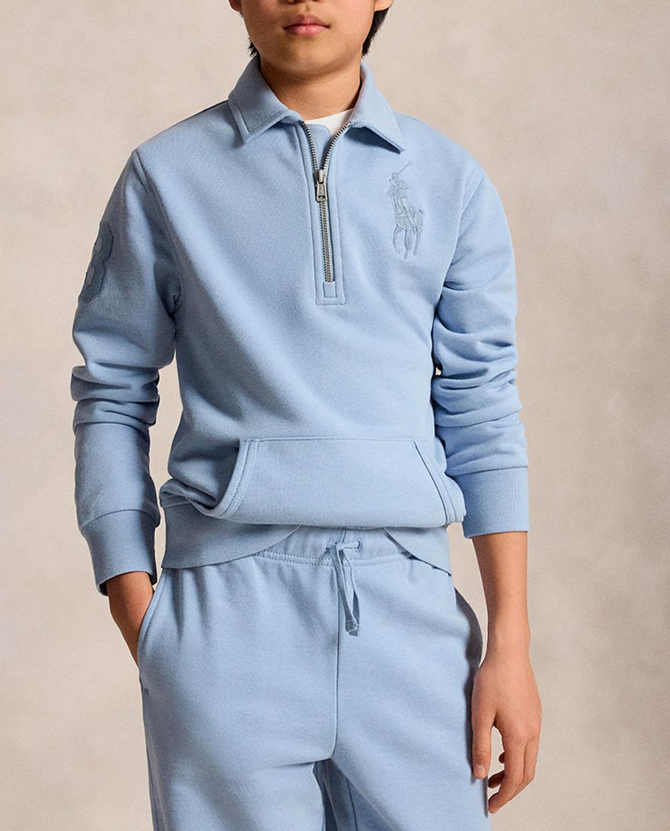 Imagen 0 de Sudadera unisex con media cremallera y Big Pony a tono