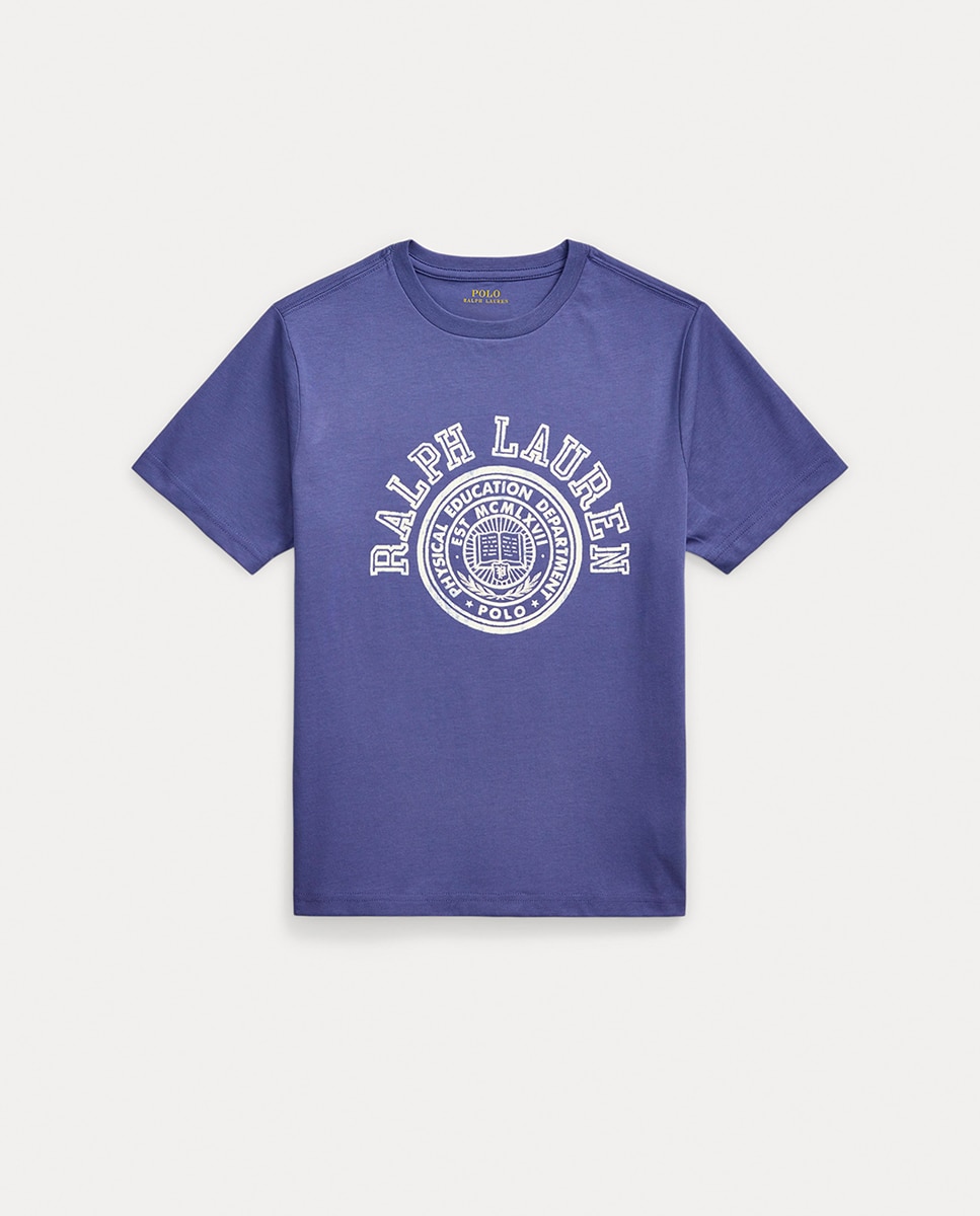 Imagen 0 de Camiseta de niño de punto de algodón con logotipo