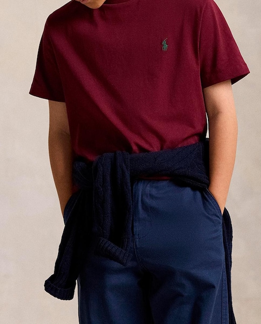 Imagen 0 de Camiseta de niño de punto de algodón con cuello redondo