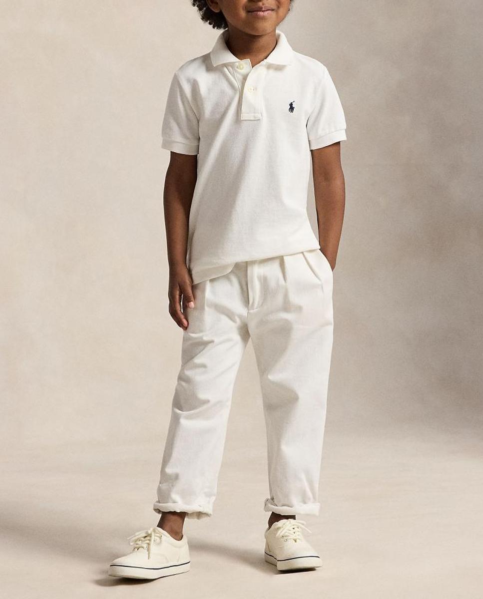 Imagen 0 de Polo de niño de algodón en blanco