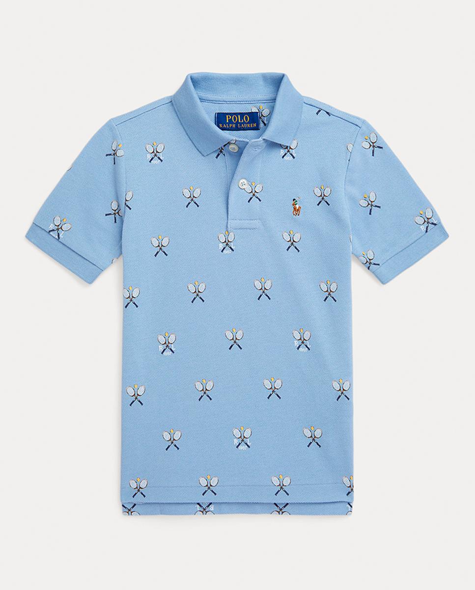 Imagen 0 de Polo de niño de piqué de algodón estampado