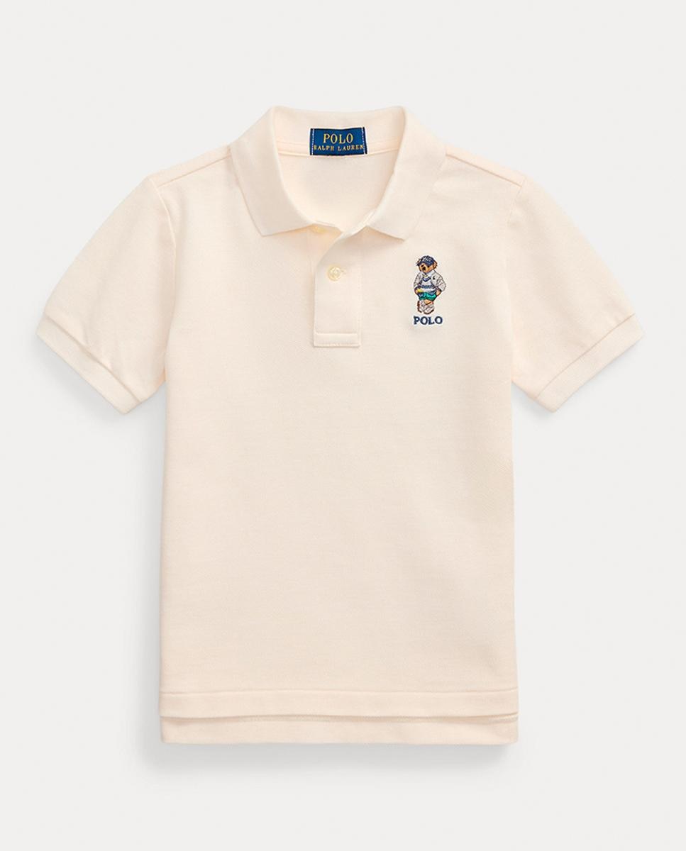 Imagen 0 de Polo de niño de piqué de algodón con Polo Bear
