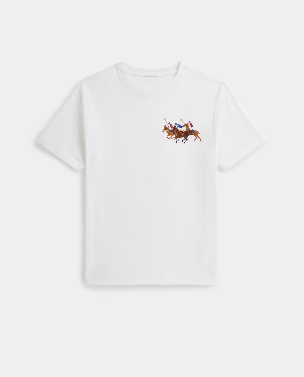 Imagen 0 de Camiseta de niño de algodón con triple caballo