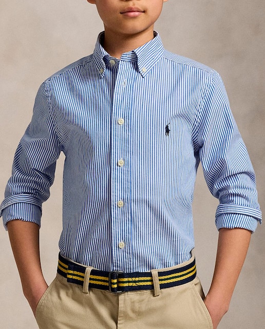 Imagen 0 de Camisa de niño de algodón de rayas