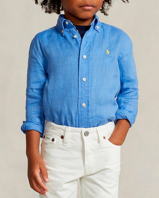 Imagen 0 de Camisa de niño de lino de manga larga