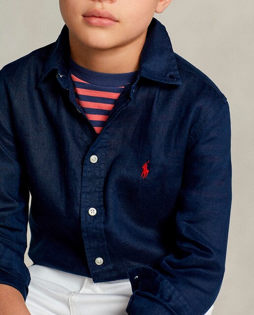 Imagen 0 de Camisa de niño de lino de manga larga