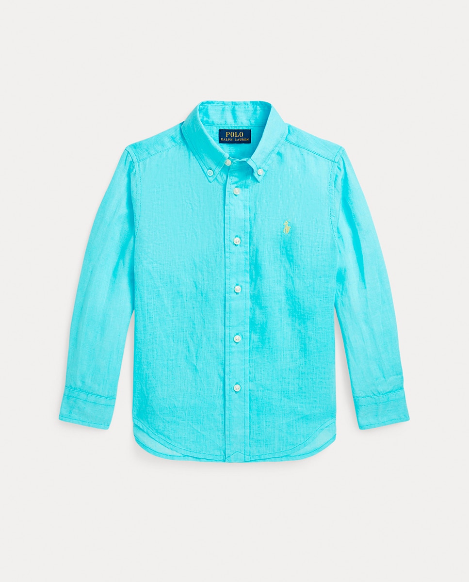 Imagen 0 de Camisa de niño de lino con caballo bordado