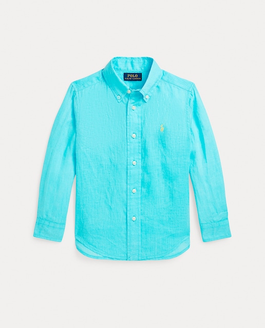 Imagen 0 de Camisa de niño de lino con caballo bordado