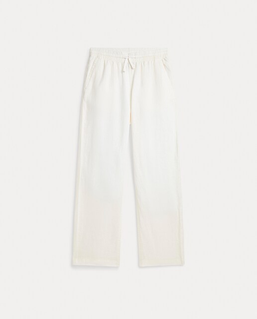 Imagen 0 de Pantalones chino de niño en lino con caballo bordado