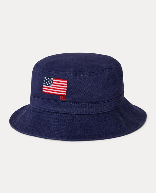 Imagen 0 de Sombrero unisex de algodón con bandera