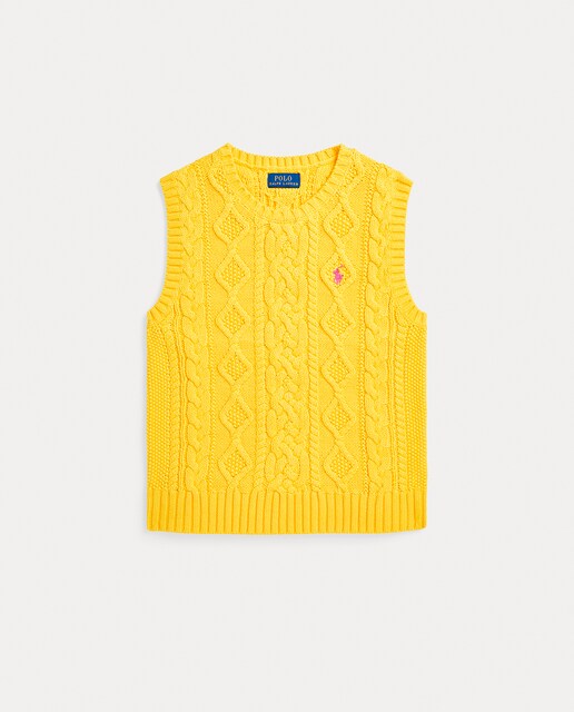 Imagen 0 de Chaleco de niña de algodón en punto de ochos