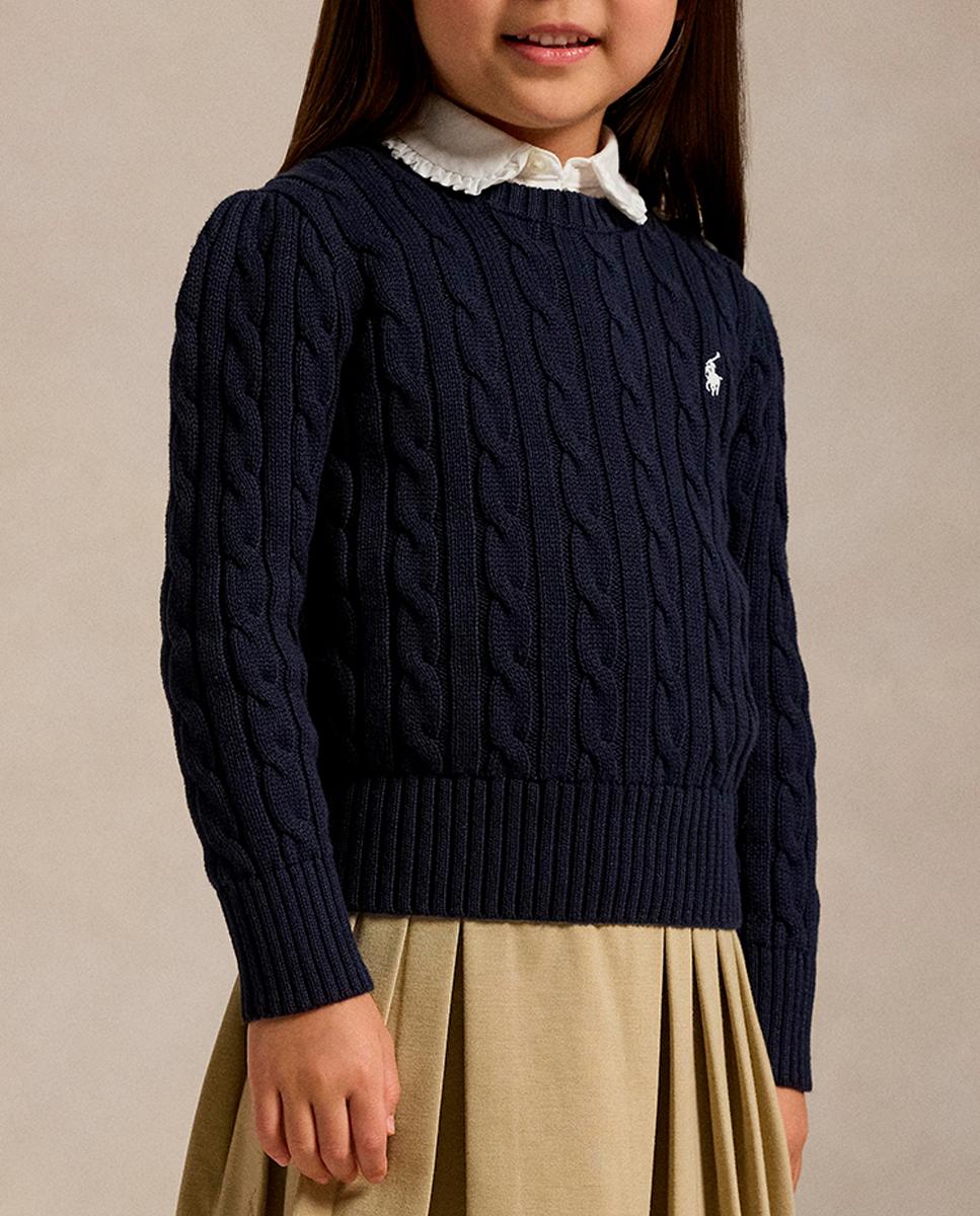 Imagen 0 de Jersey de niña de algodón en punto de ochos