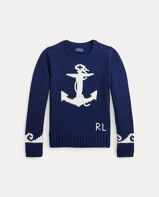 Imagen 0 de Jersey de niña de algodón con motivo marinero