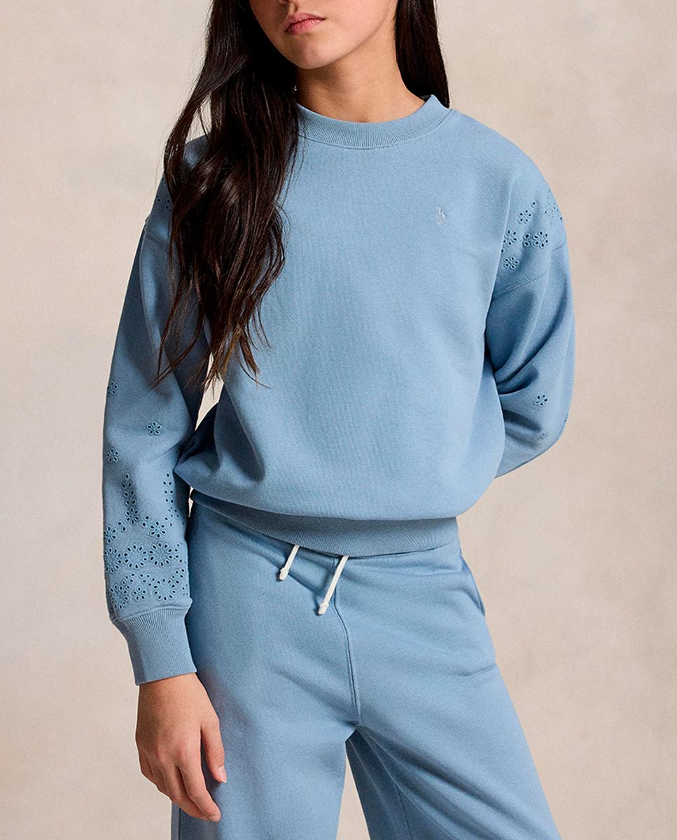 Imagen 0 de Sudadera de niña de algodón con bordados