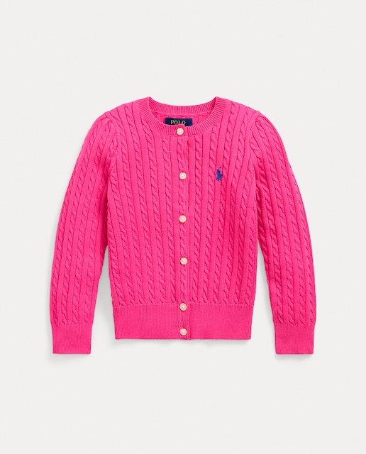 Imagen 0 de Chaqueta de niña de algodón con punto de ochos