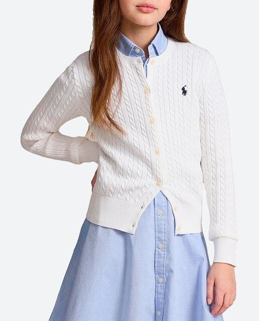 Imagen 0 de Chaqueta de niña de algodón con punto de ochos