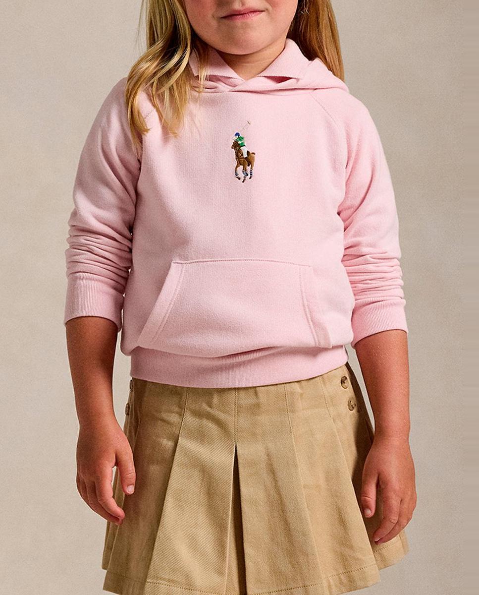Imagen 0 de Sudadera de niña con capucha de felpa con Big Pony