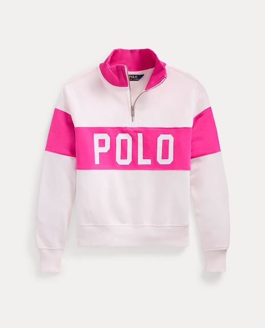 Imagen 0 de Sudadera de niña con media cremallera y logotipo