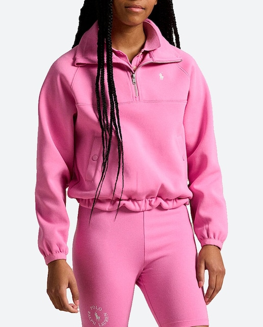 Imagen 0 de Sudadera de niña con cremallera corta y caballo bordado