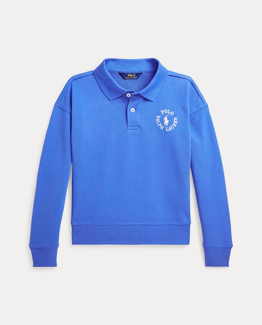 Imagen 0 de Sudadera de niña con cuello polo y logotipo