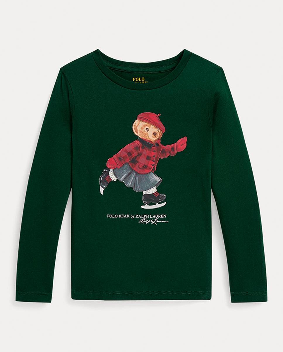 Imagen 0 de Camiseta de niña de algodón de manga larga