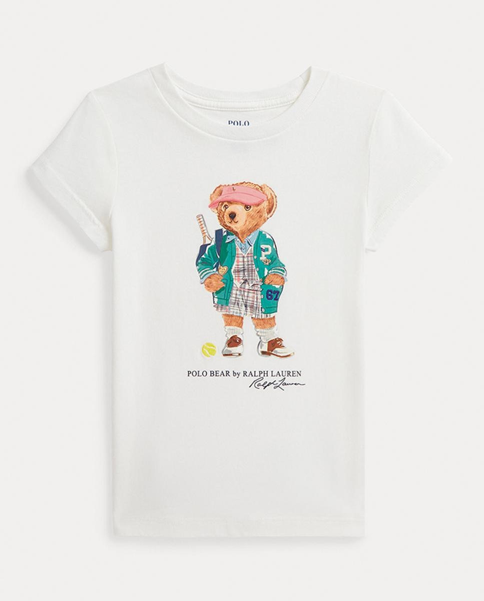 Imagen 0 de Camiseta de niña de punto de algodón Polo Bear